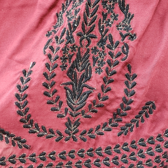 Zara Cranberry Boho Dress - Picture 4 of 5